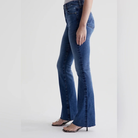 Ag Adriano Goldschmied Denim - AG Jeans Farrah Boot High Rise denim Medium wash, raw him size 32 R